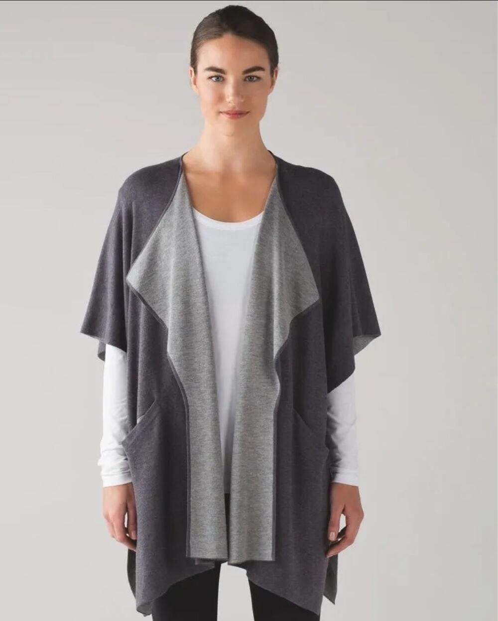 Lululemon After Asana gray cardigan wrap One Size